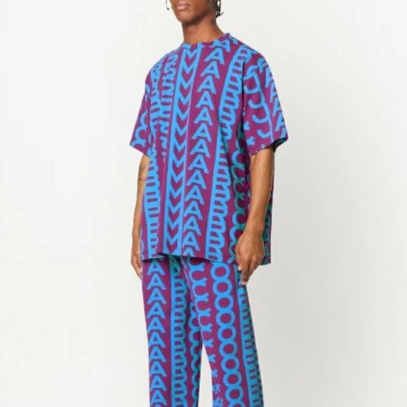 NEW! Marc Jacobs The Monogram Big Tee -Unisex -Blue/Purple - Picture 5 of 6